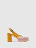 Buckle Sandals EVAH243FLY PALE PINK/WHITE/YELLOW