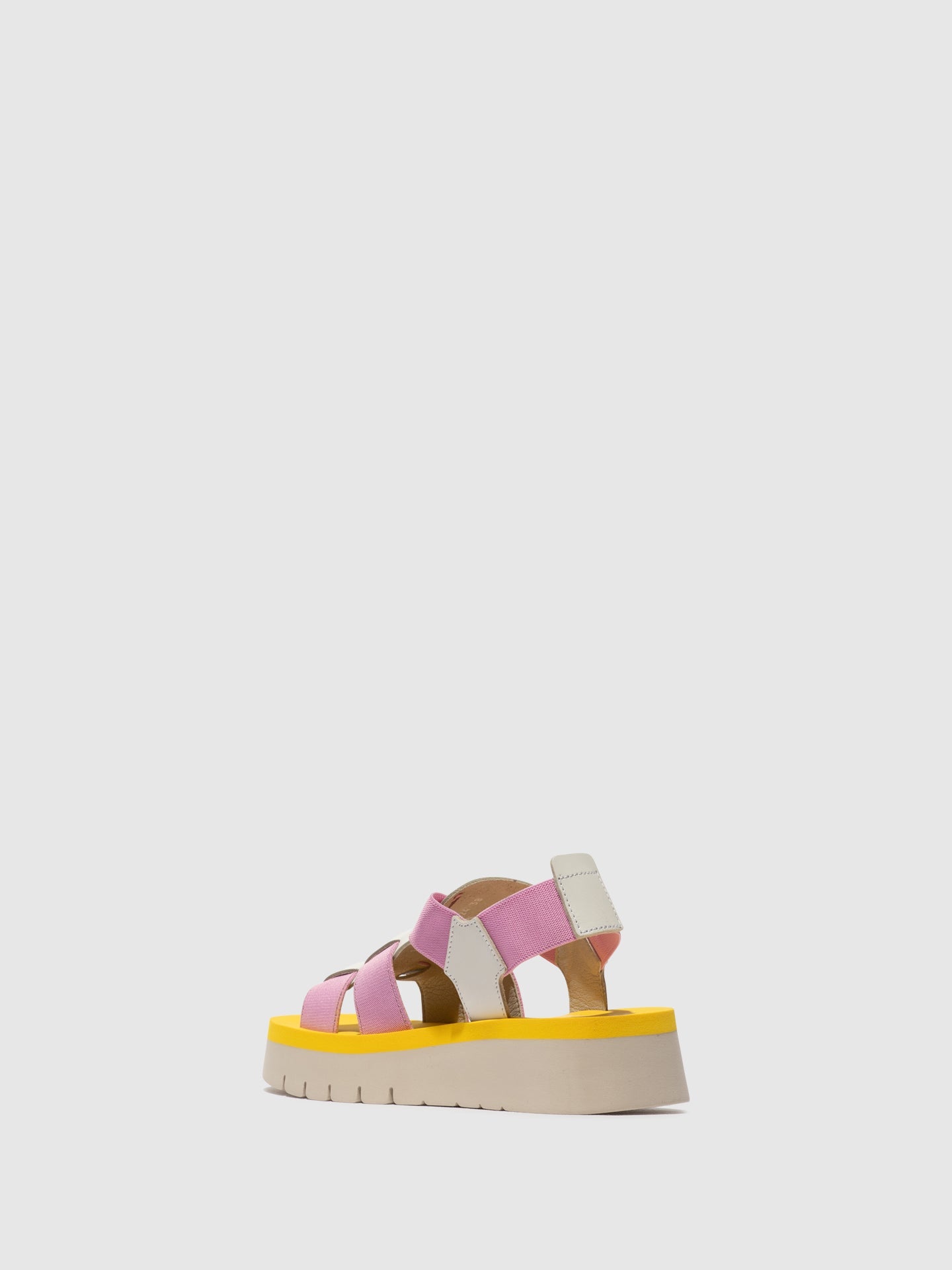 Sling-Back Sandals SAMB245FLY WHITE/BABY PINK/YELLOW