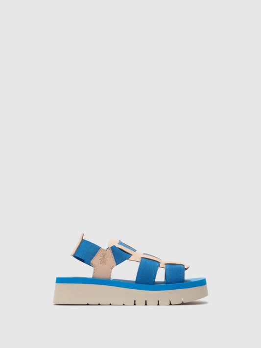 Slingback-Sandalen SAMB245FLY NATURAL/AZUR/AZUR
