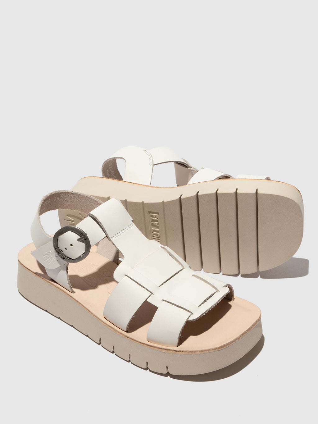 Buckle Sandals SUDY246FLY WHITE/NATURAL