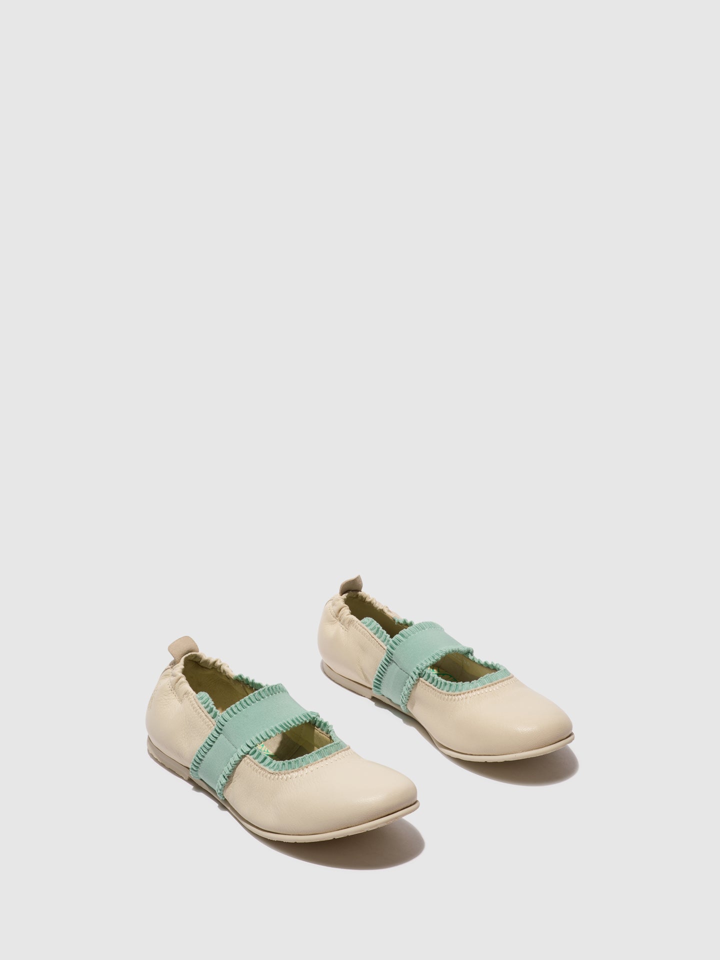 Elastische Ballerinas GECH253FLY OFFWHITE/SPEARMINT