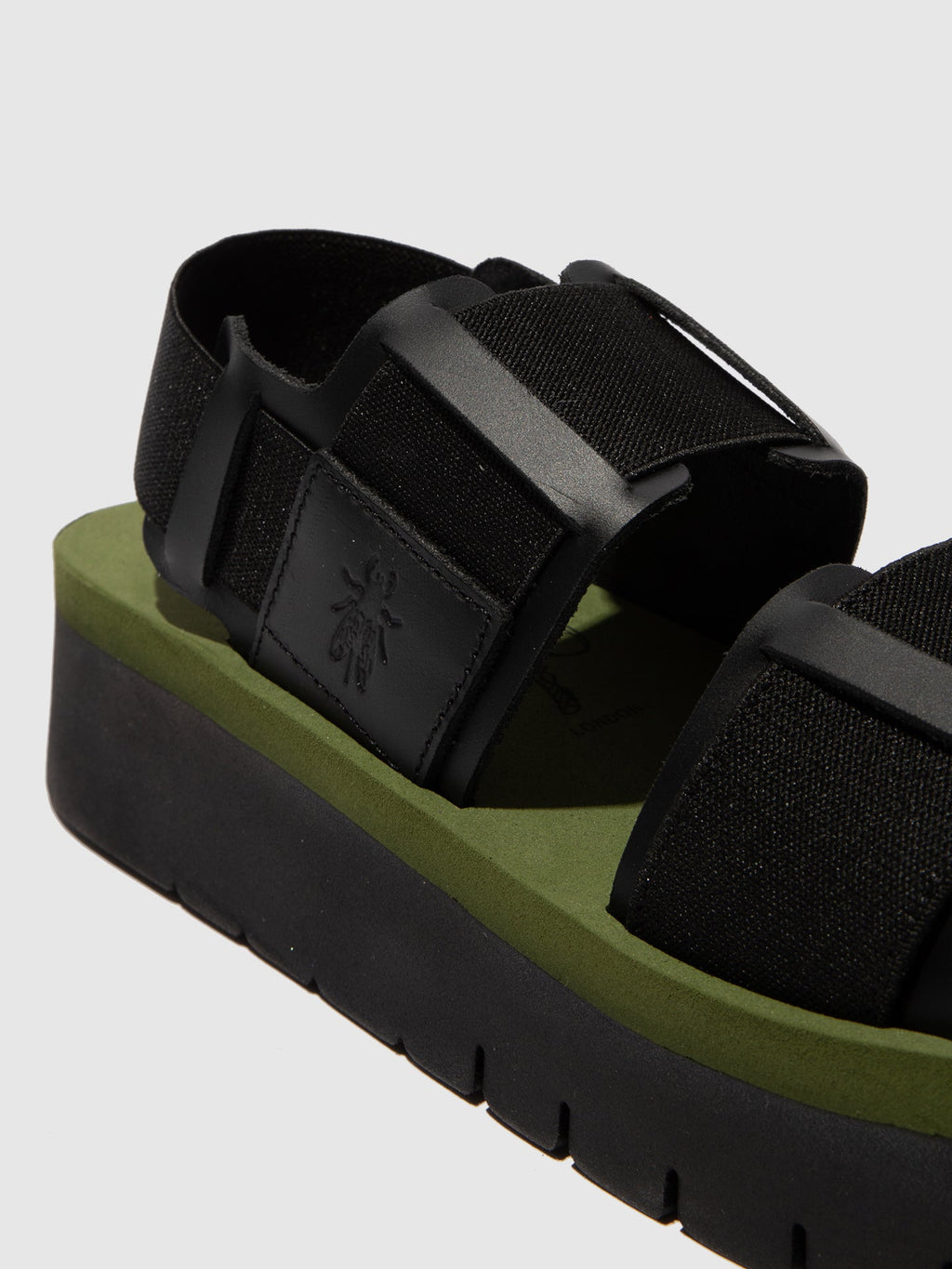 Sling-Back Sandals SORU277FLY BLACK/BLACK/ARMY GREEN