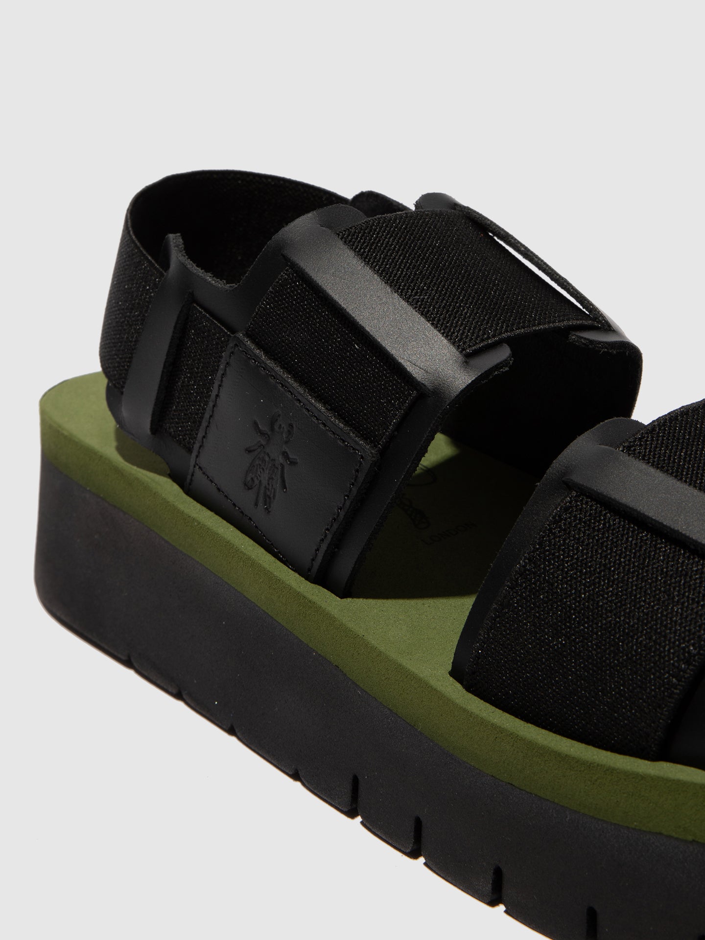 Sling-Back Sandals SORU277FLY BLACK/BLACK/ARMY GREEN