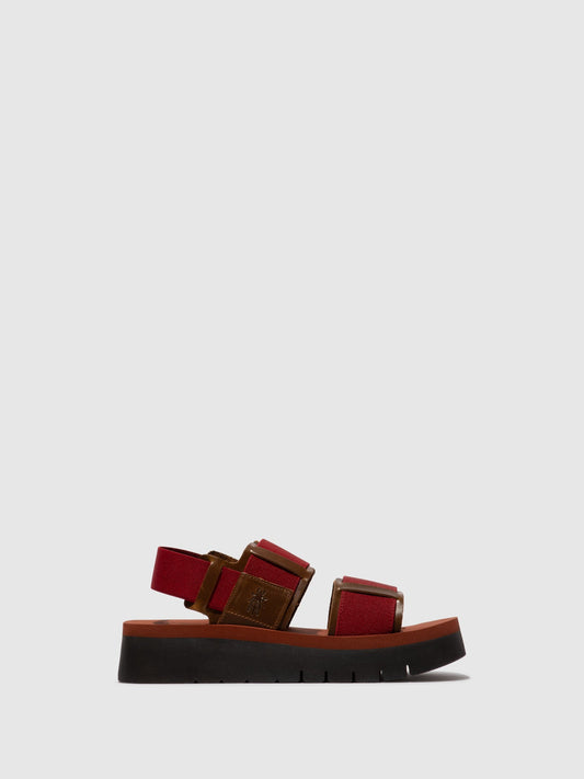 Slingback-Sandalen SORU277FLY CAMEL/DUNKELROT/ZIEGELROT