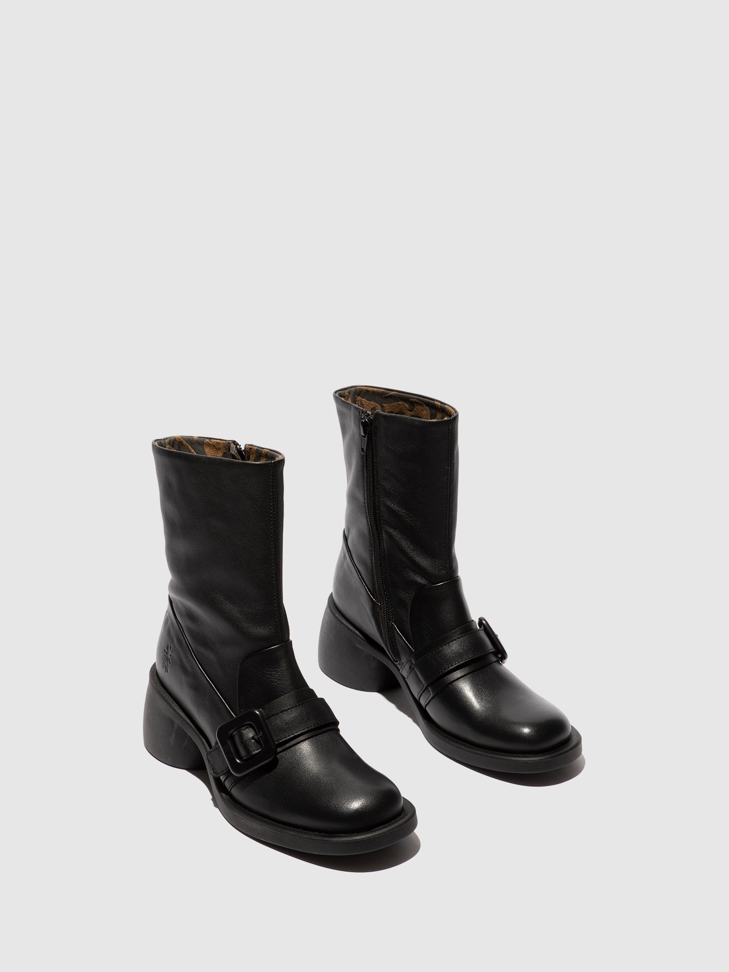 Buckle Ankle Boots HUDA303FLY BLACK