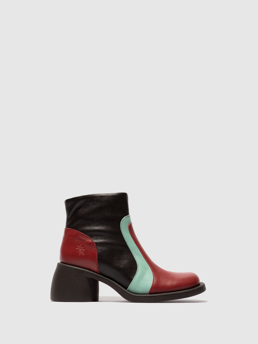 Zip Up Ankle Boots HEWI304FLY INTENSE RUST/DK MINT/DK BROWN