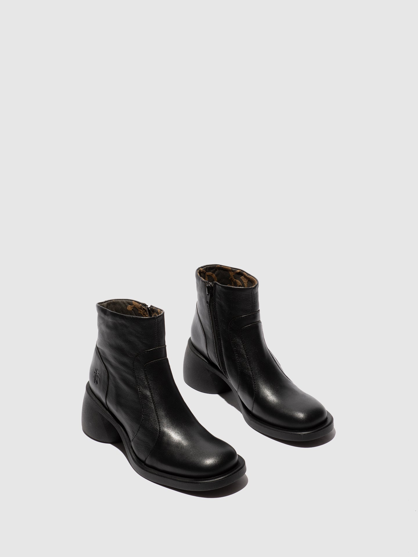 Zip Up Ankle Boots HEWI304FLY BLACK