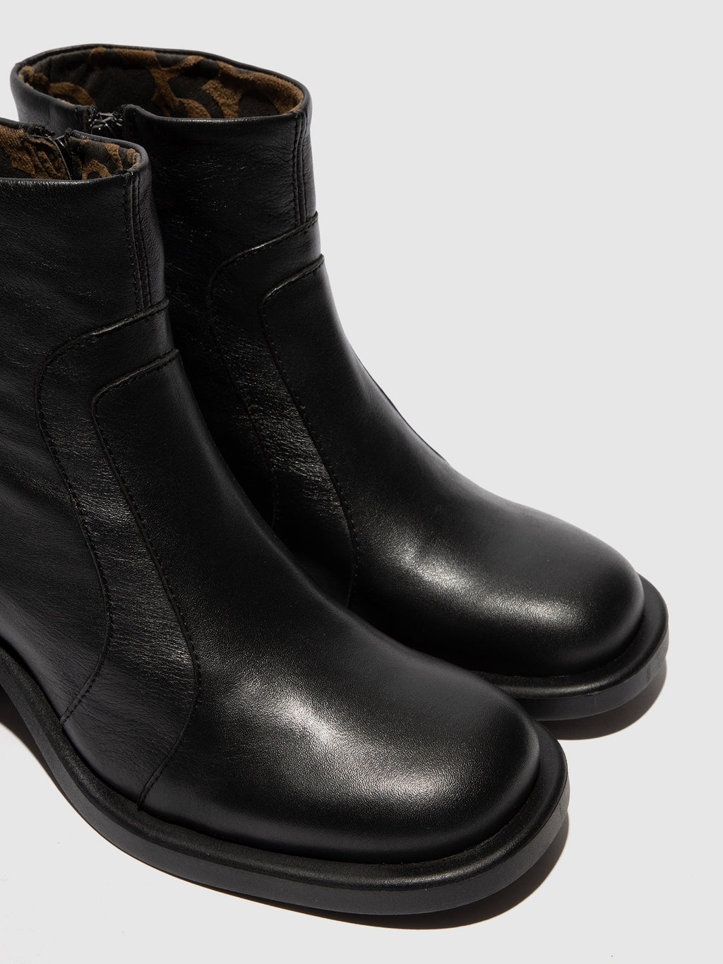 Zip Up Ankle Boots HEWI304FLY BLACK
