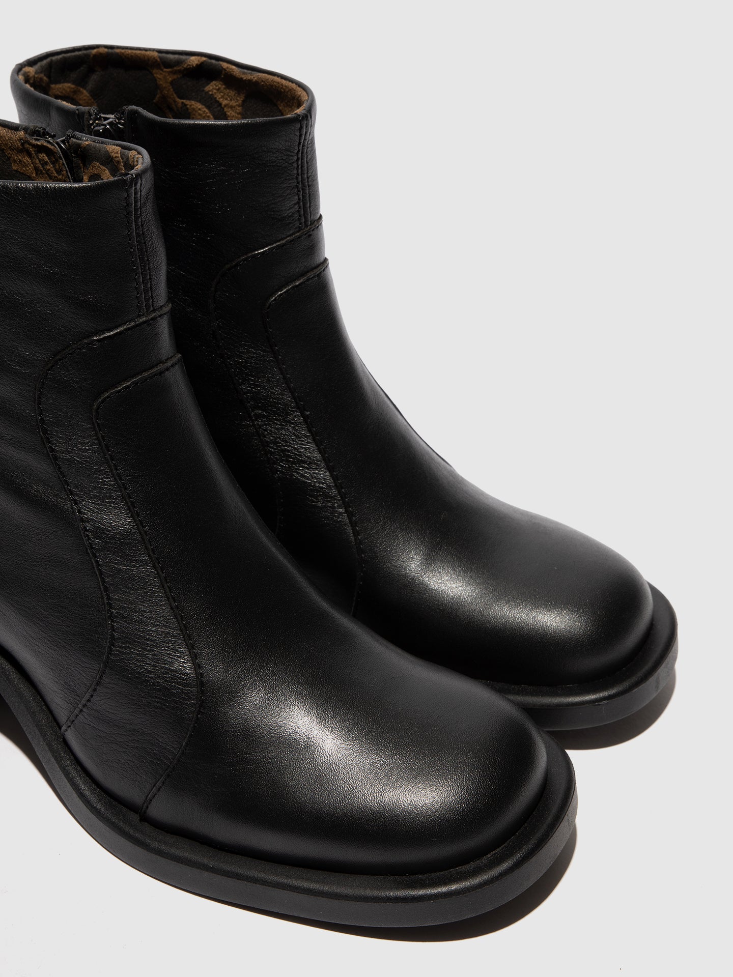 Zip Up Ankle Boots HEWI304FLY BLACK
