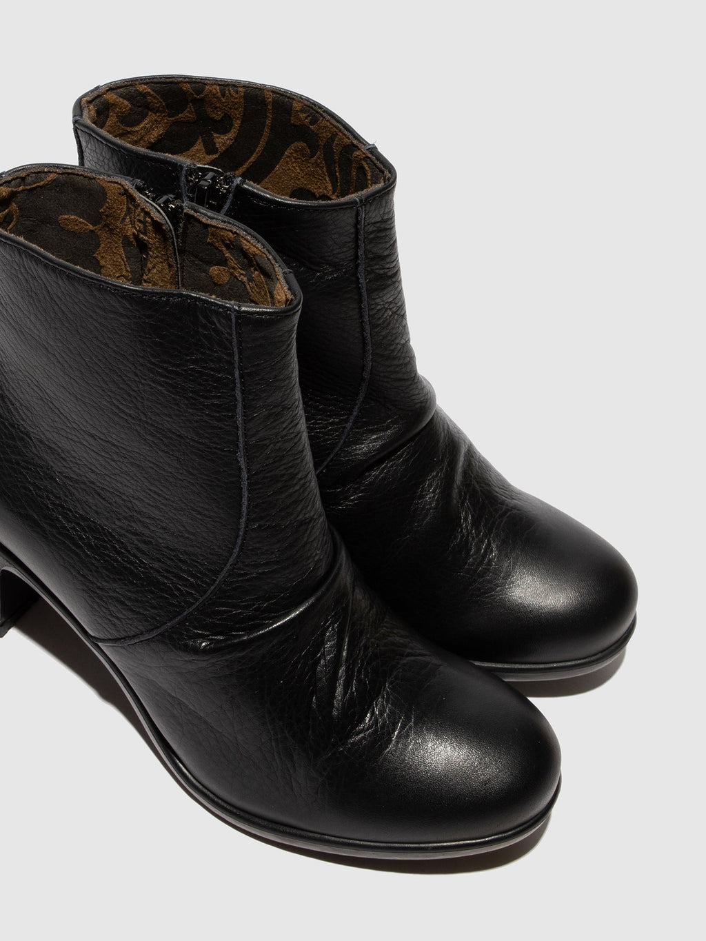 Zip Up Ankle Boots KERY330FLY VELVET BLACK