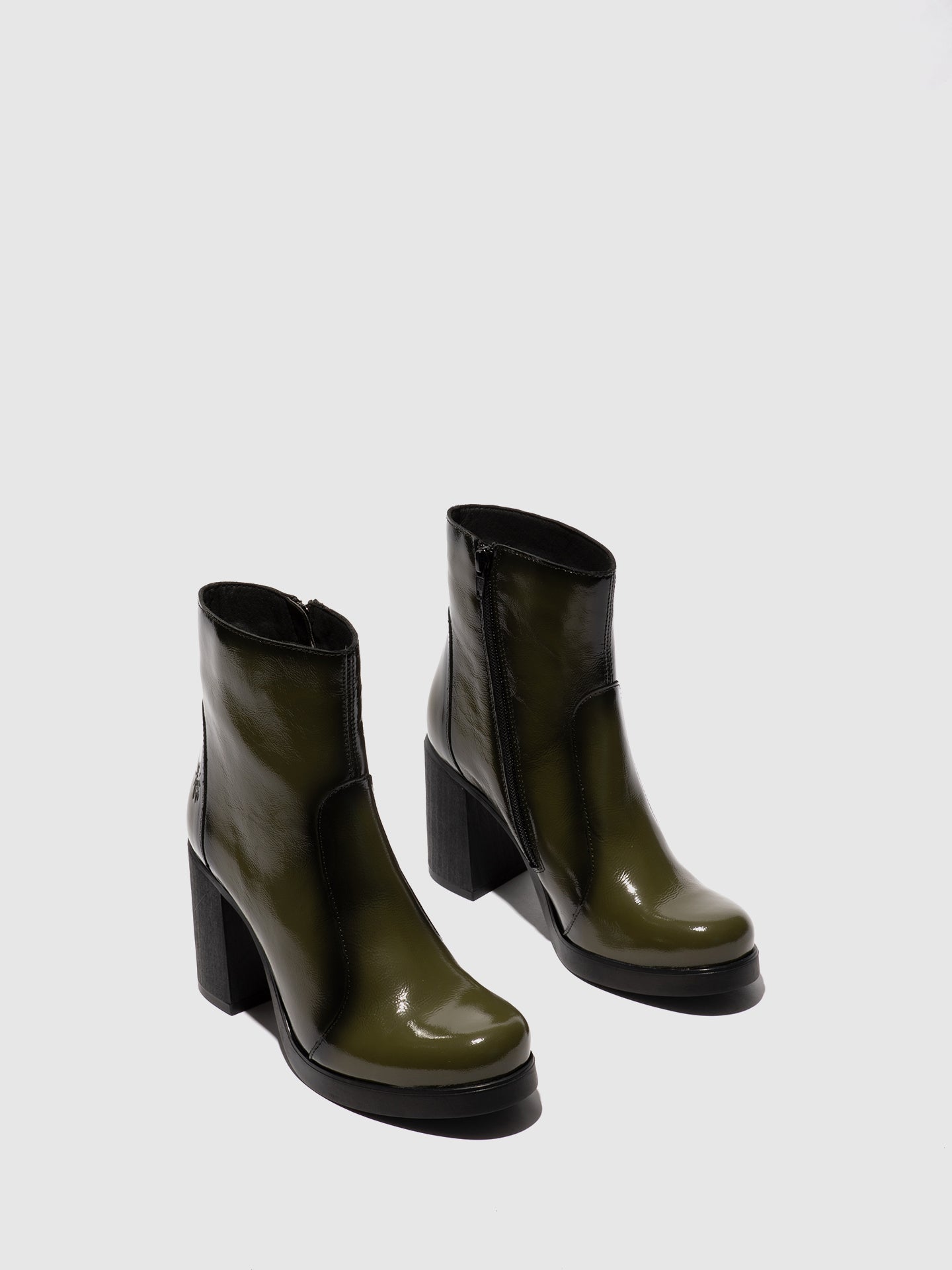 Zip Up Ankle Boots SIJU331FLY SEA KELP