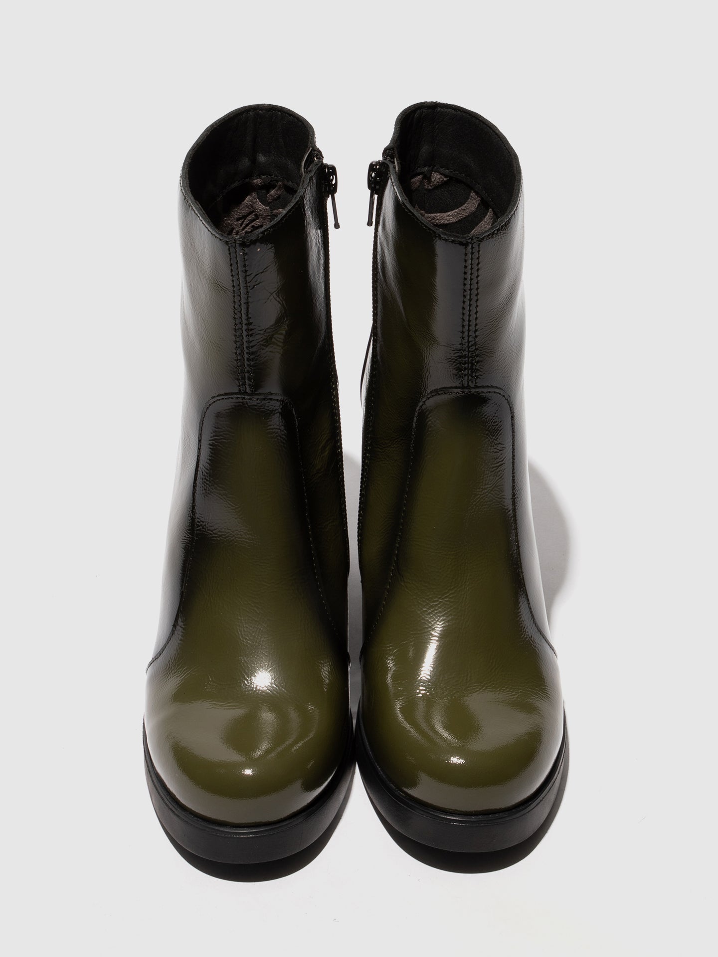 Zip Up Ankle Boots SIJU331FLY SEA KELP