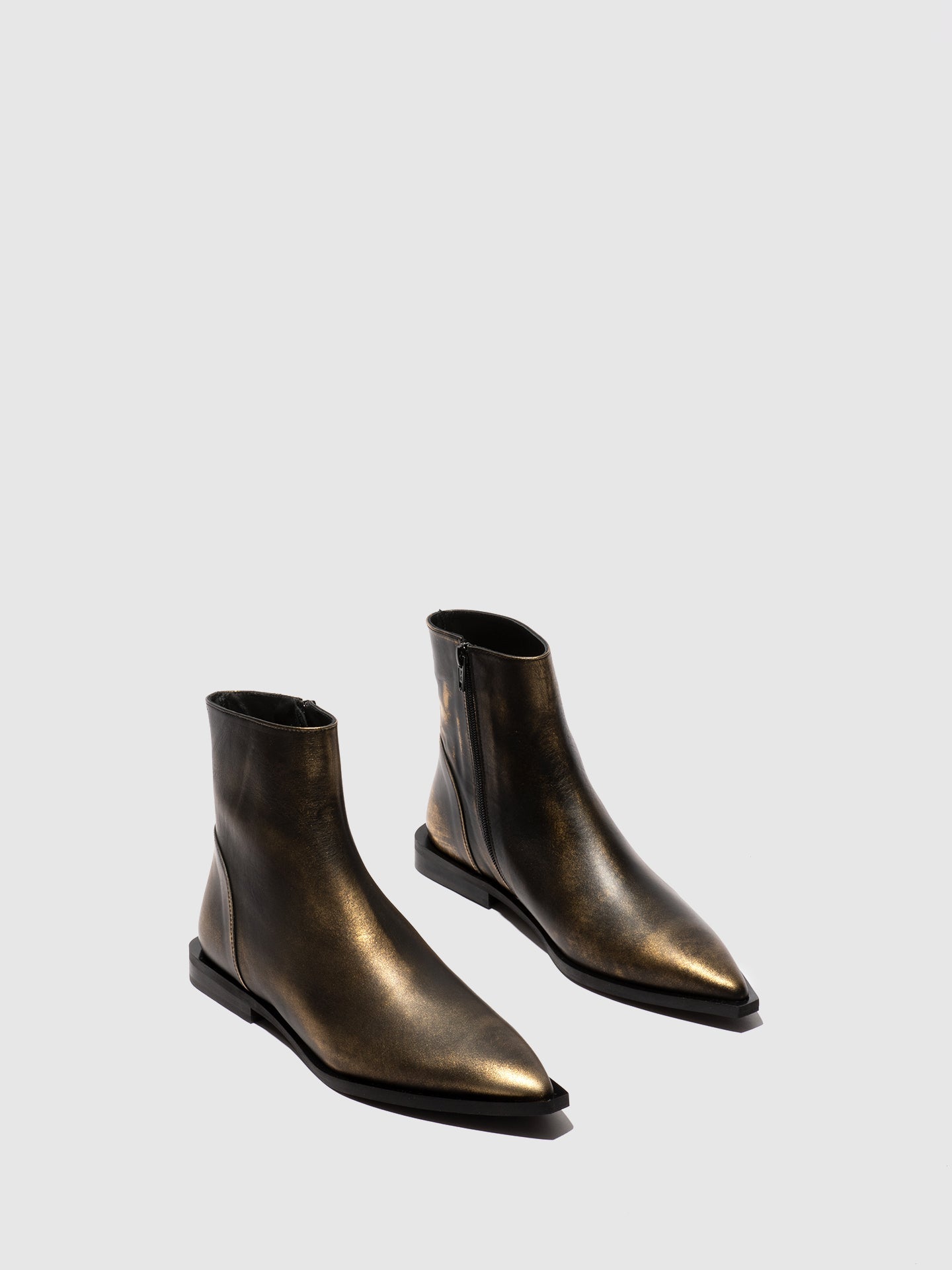 Pointed Toe Ankle Boots RUUL348FLY GOLD