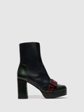 Zip Up Ankle Boots EFOL352FLY EMERALD/NAVY/PURPLE