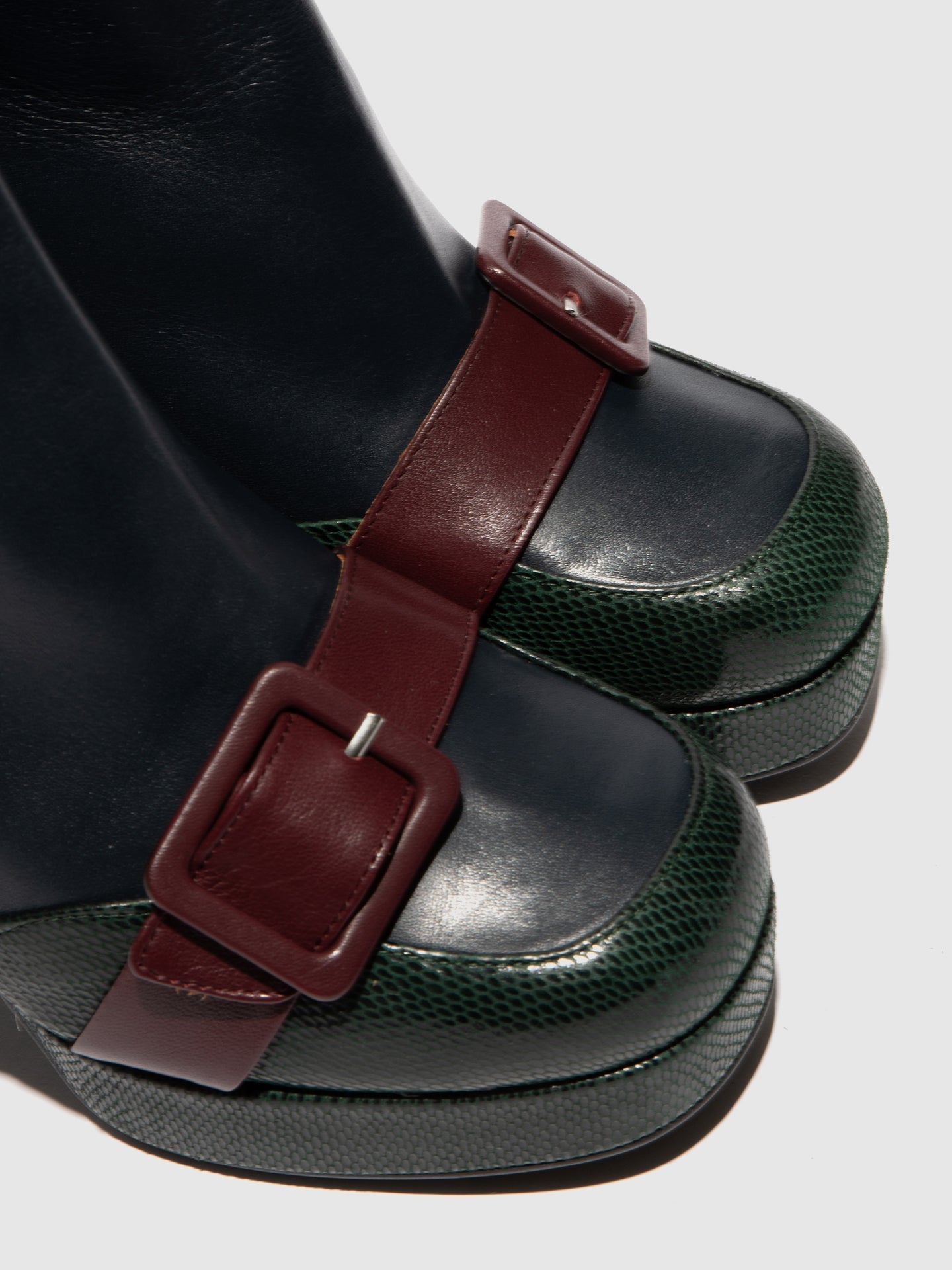Zip Up Ankle Boots EFOL352FLY EMERALD/NAVY/PURPLE