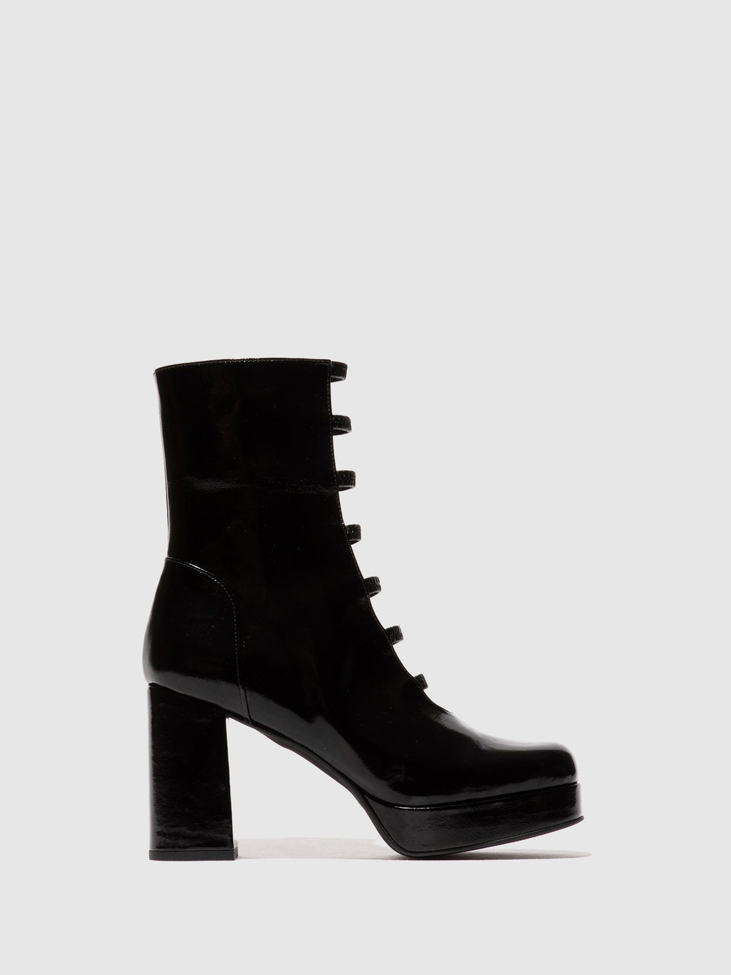 Zip Up Ankle Boots EVIK353FLY BLACK