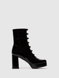 Zip Up Ankle Boots EVIK353FLY BLACK