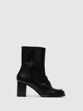 Zip Up Ankle Boots MOIK356FLY BLACK