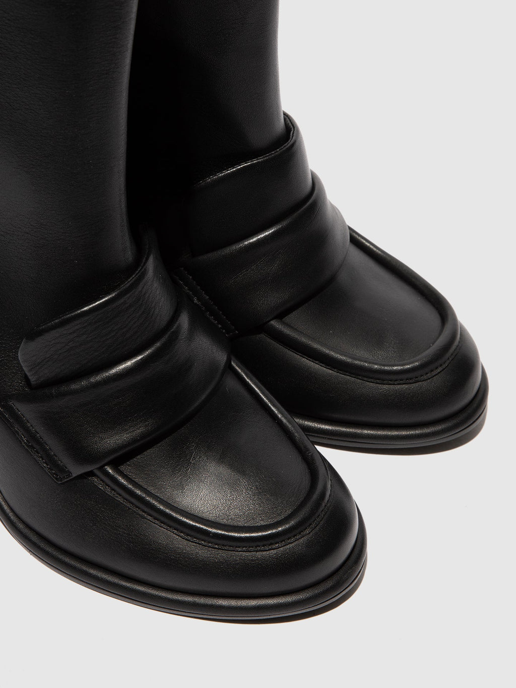 Zip Up Ankle Boots MOIK356FLY BLACK