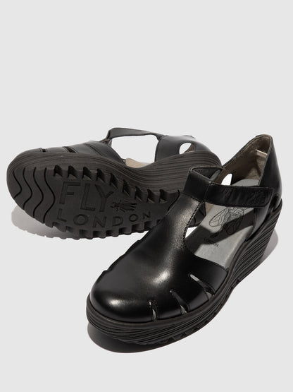 Velcro-Sandalen LETE395FLY SCHWARZ