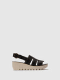 Sling-Back Sandals YOLF400FLY BLACK