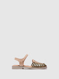 Ankle Strap Sandals AVAN406FLY NATURAL/SMOG