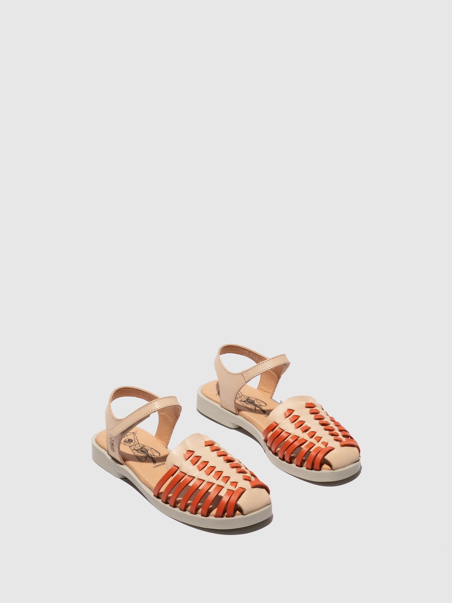 Ankle Strap Sandals AVAN406FLY NATURAL/SCARLET