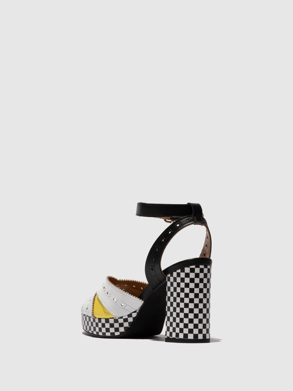 Buckle Sandals EBAN454FLY WHITE/LEMON/BLACK