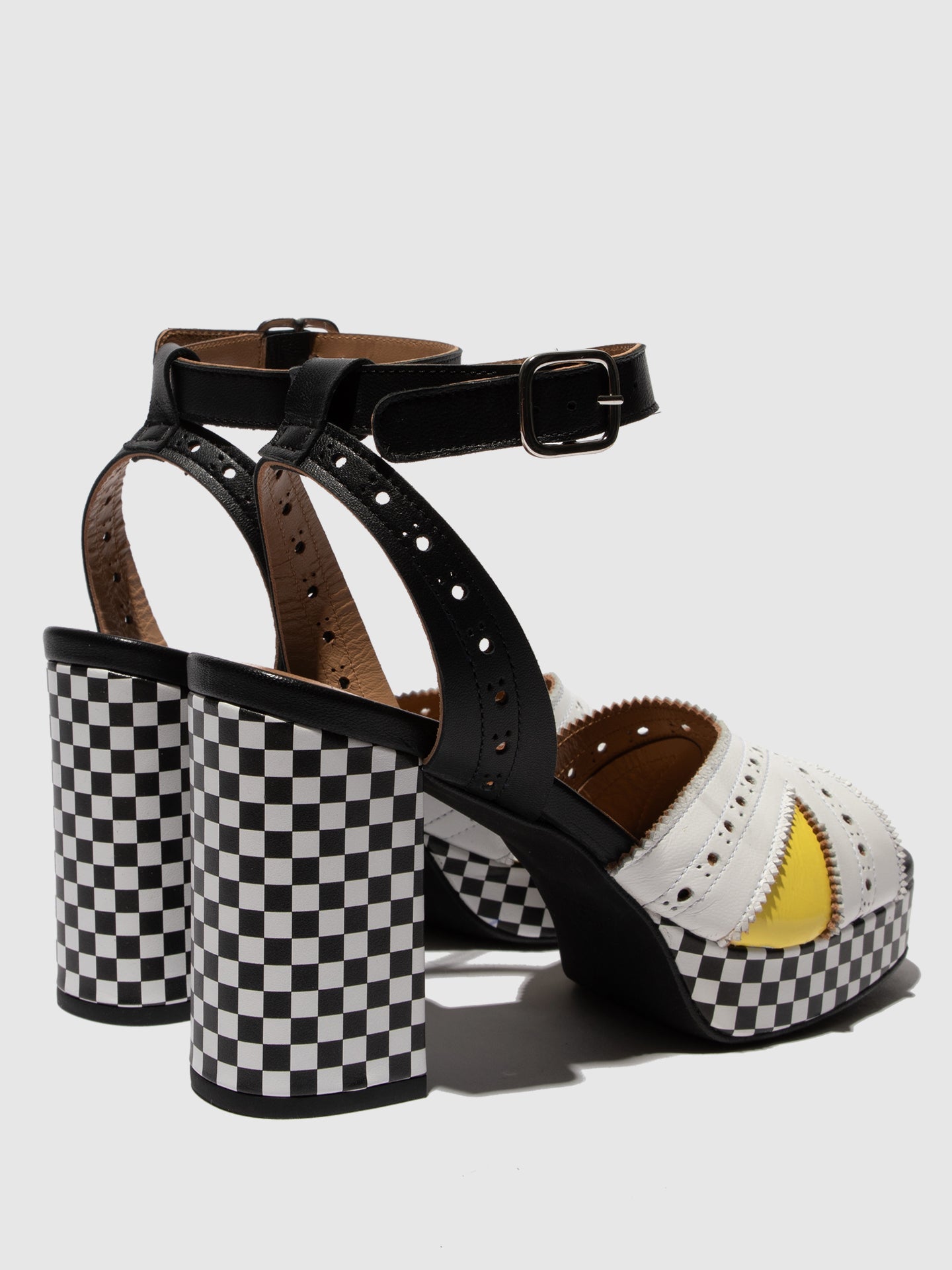 Buckle Sandals EBAN454FLY WHITE/LEMON/BLACK