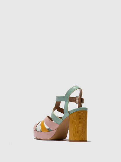 Schnallensandalen ETIR455FLY GELB/HELLROSA/WEISS/SPEARMINT