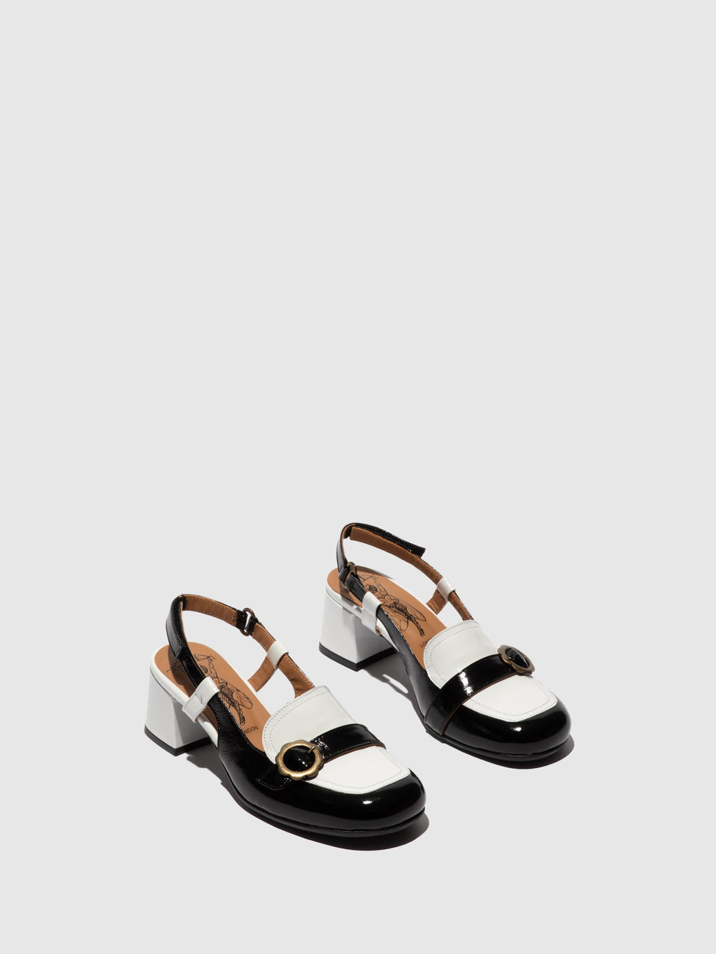 Sling-Back Sandals PEMY456FLY OFFWHITE/BLACK
