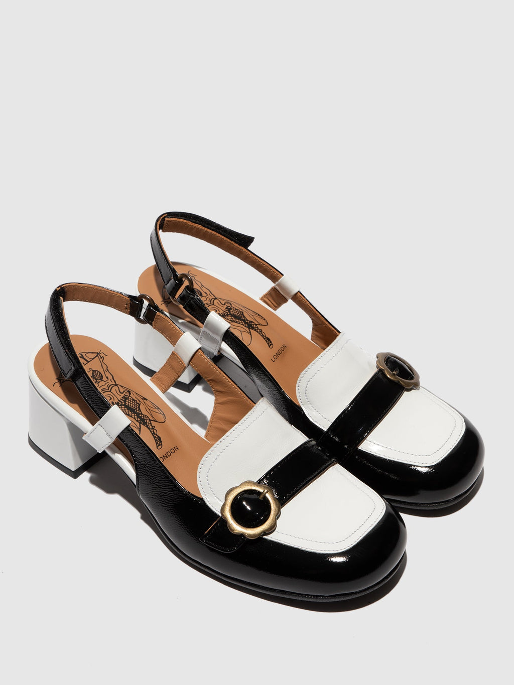 Sling-Back Sandals PEMY456FLY OFFWHITE/BLACK
