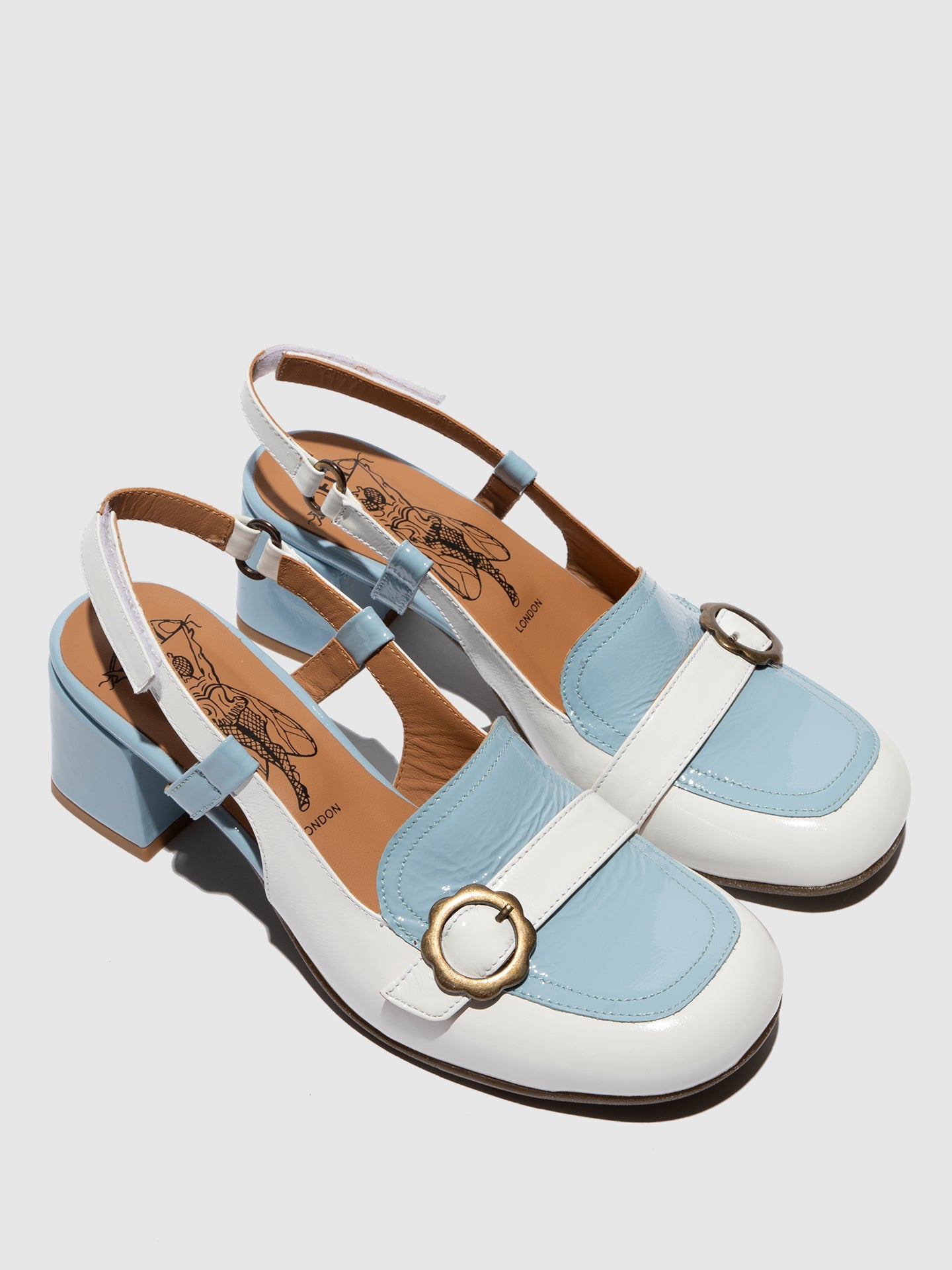 Sling-Back Sandals PEMY456FLY SKY BLUE/OFFWHITE