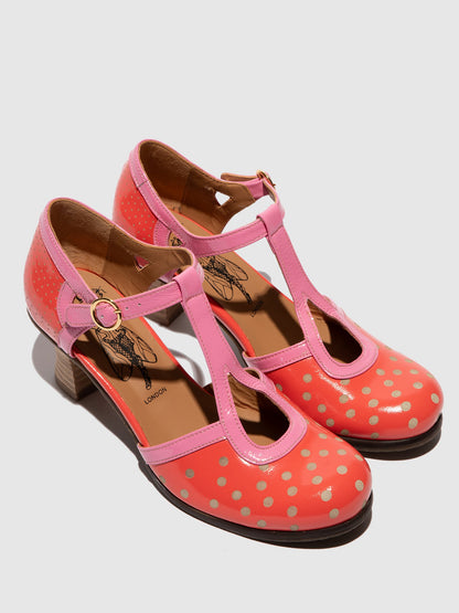 Mary Jane Schuhe BLEF462FLY SCARLET/PINK