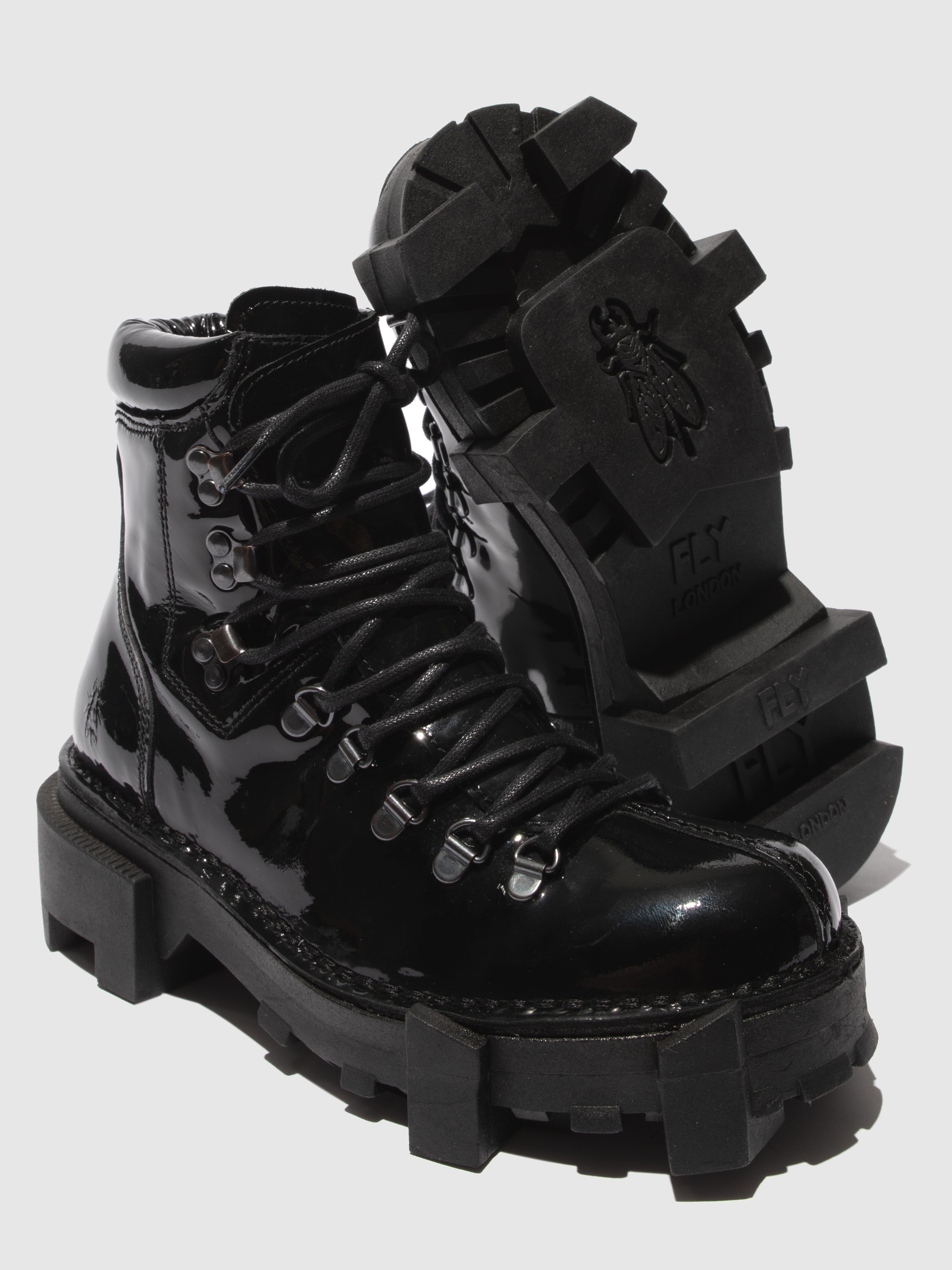 Lace-up Ankle Boots SPARK719FLY BLACK