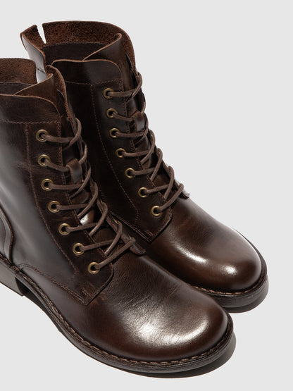 Schnürstiefeletten MILU044FLY DUNKELBRAUN