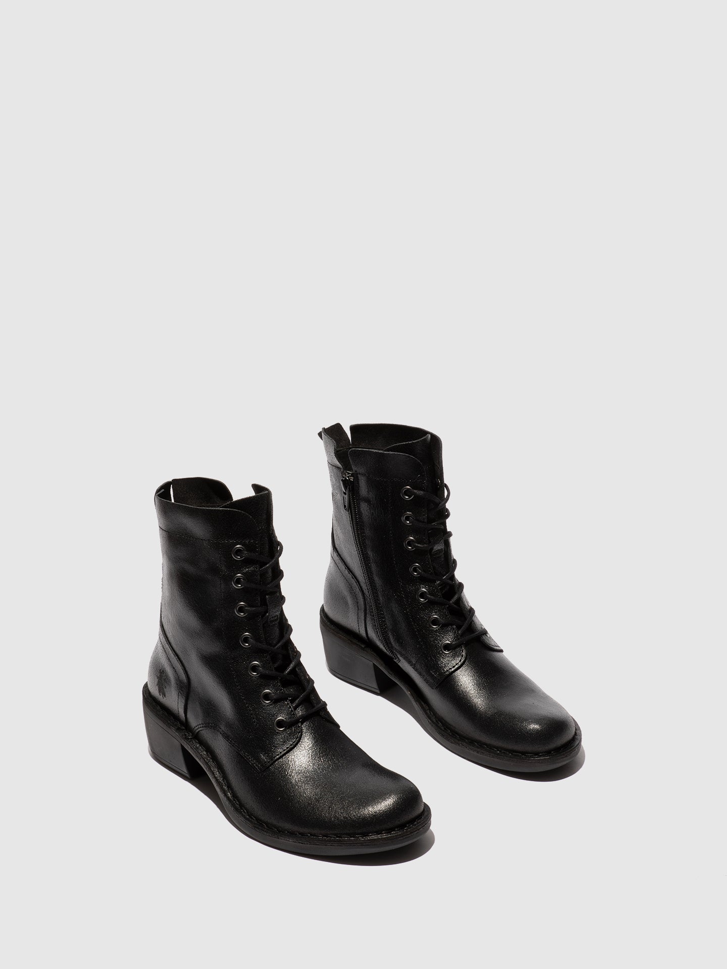 Lace-up Ankle Boots MILU044FLY VALLEY BLACK