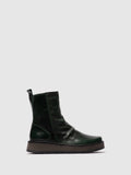 Zip Up Ankle Boots RENO053FLY RUG PETROL