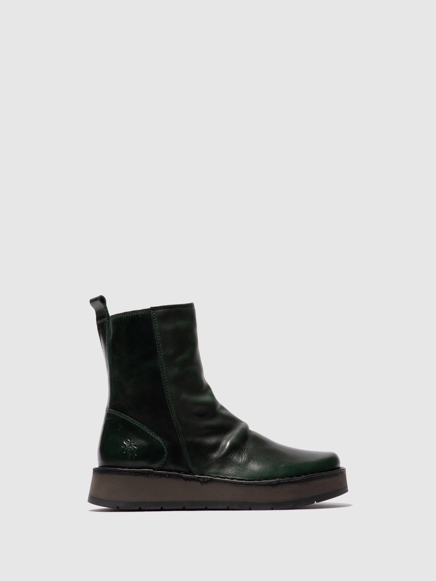 Zip Up Ankle Boots RENO053FLY RUG PETROL
