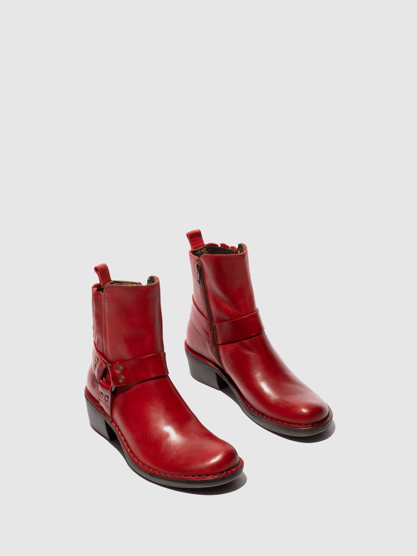 Zip Up Ankle Boots MEBI123FLY RED