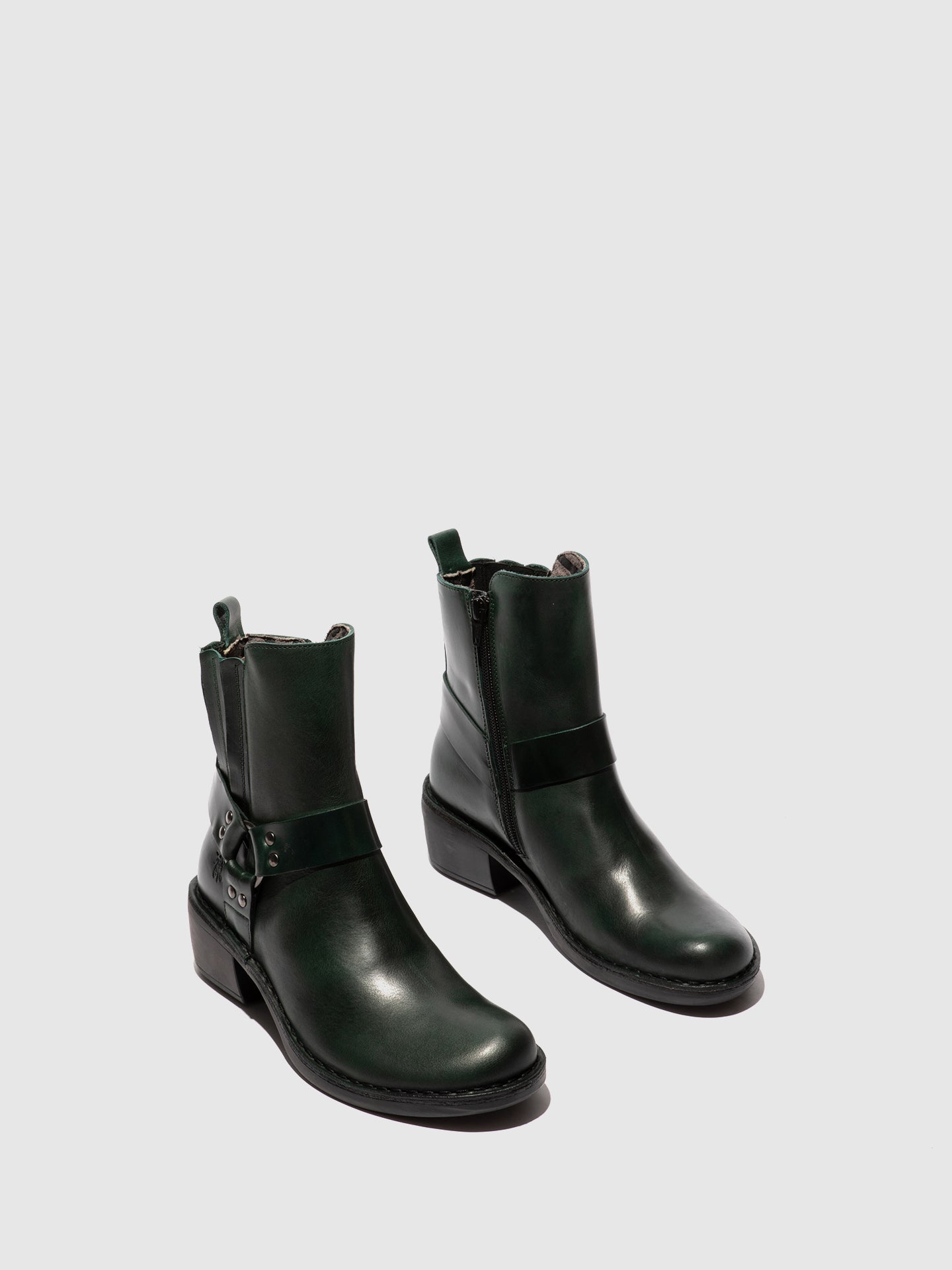 Zip Up Ankle Boots MEBI123FLY PETROL