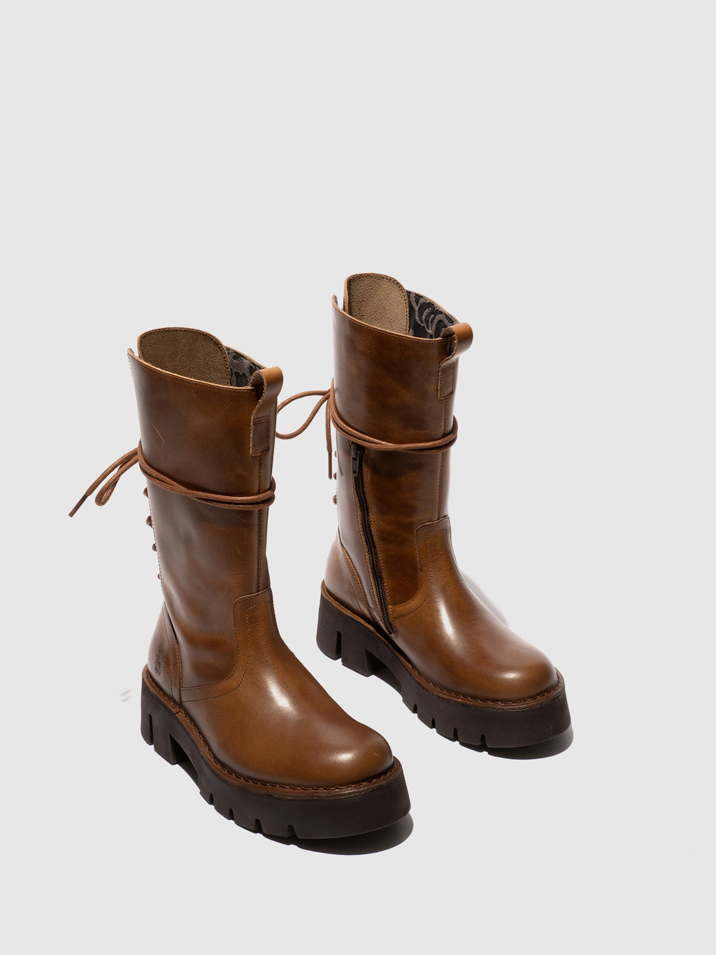 Zip Up Ankle Boots BERF160FLY CAMEL