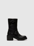 Zip Up Ankle Boots NATY192FLY BLACK