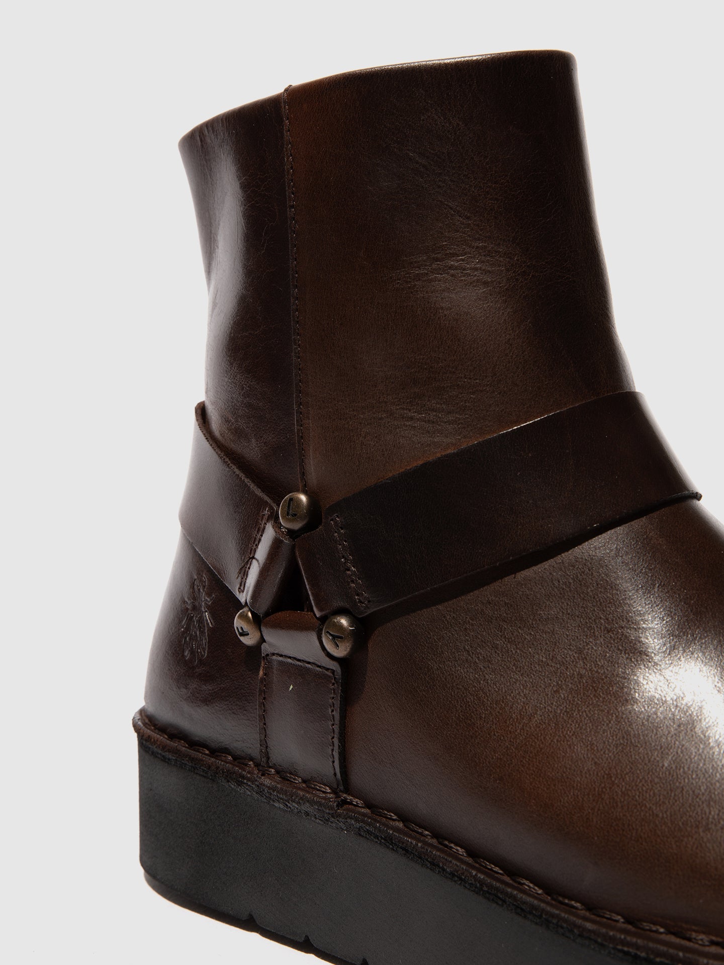 Zip Up Ankle Boots REWI197FLY DK. BROWN