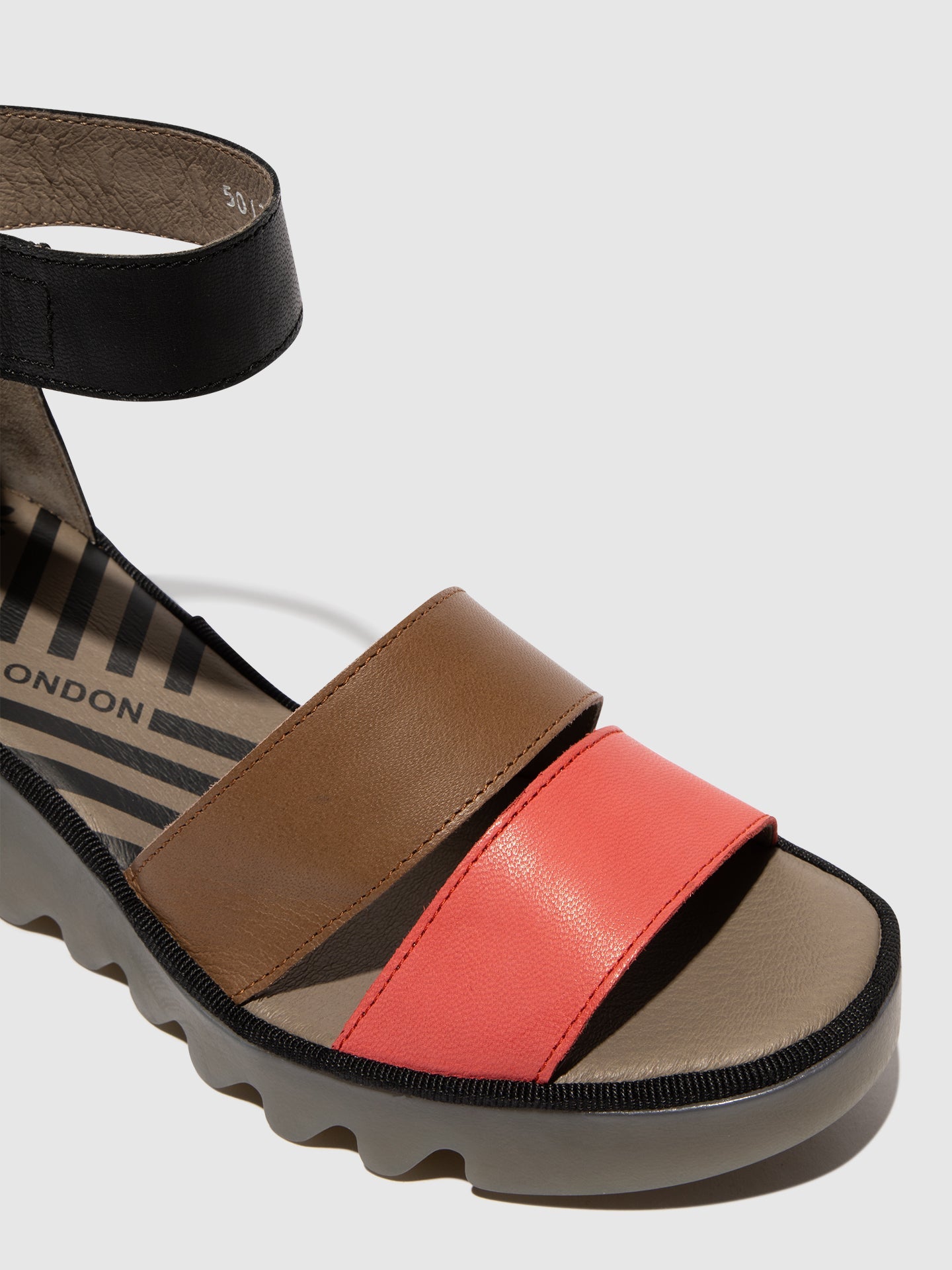 Strappy Sandals BONO290FLY RASPBERRY/GROUND/BLACK