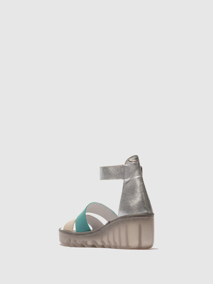 Riemchensandalen BONO290FLY CLOUD/TURQUOISE/SILBER