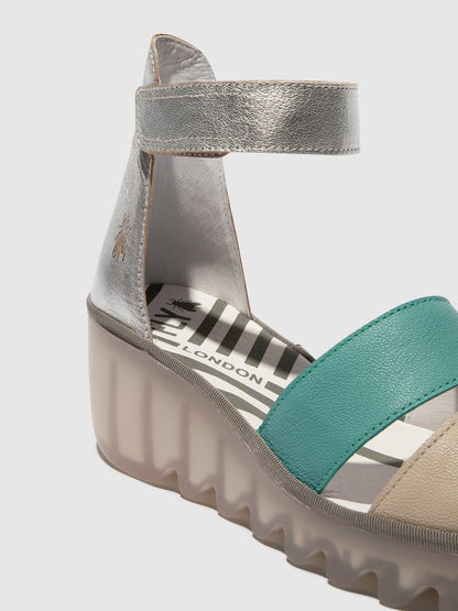 Riemchensandalen BONO290FLY CLOUD/TURQUOISE/SILBER