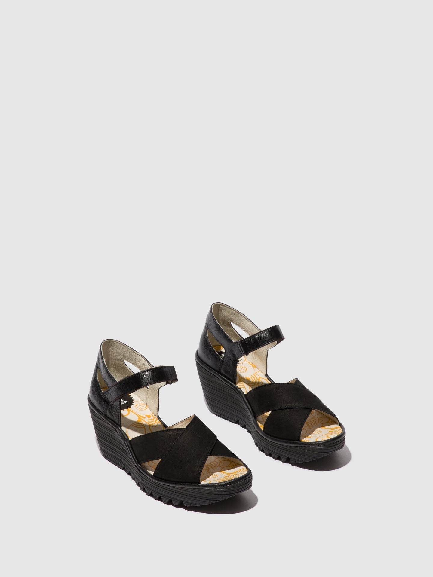 Ankle Strap Sandals YENT365FLY BLACK
