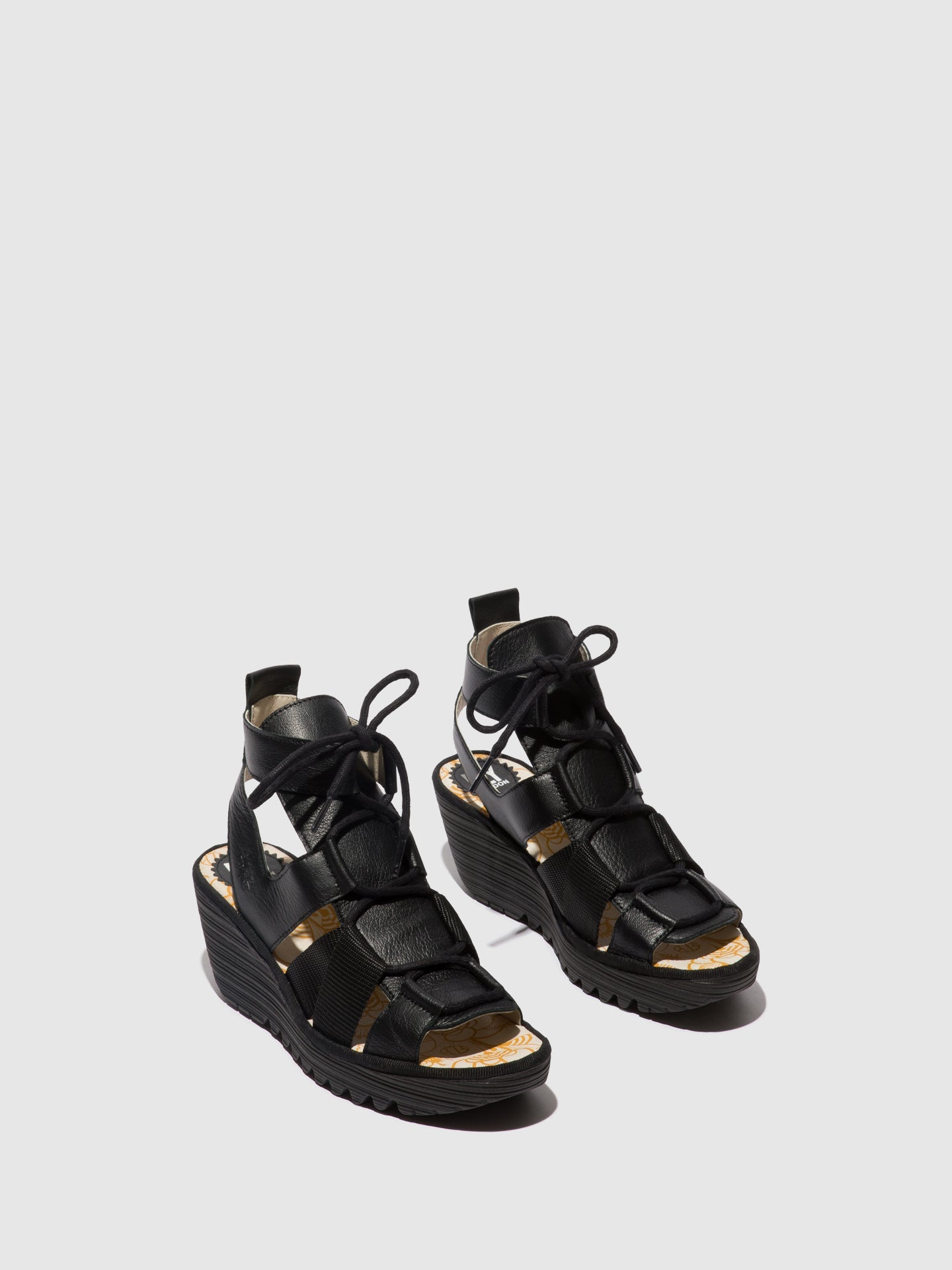 Lace-up Sandals YACA413FLY BLACK