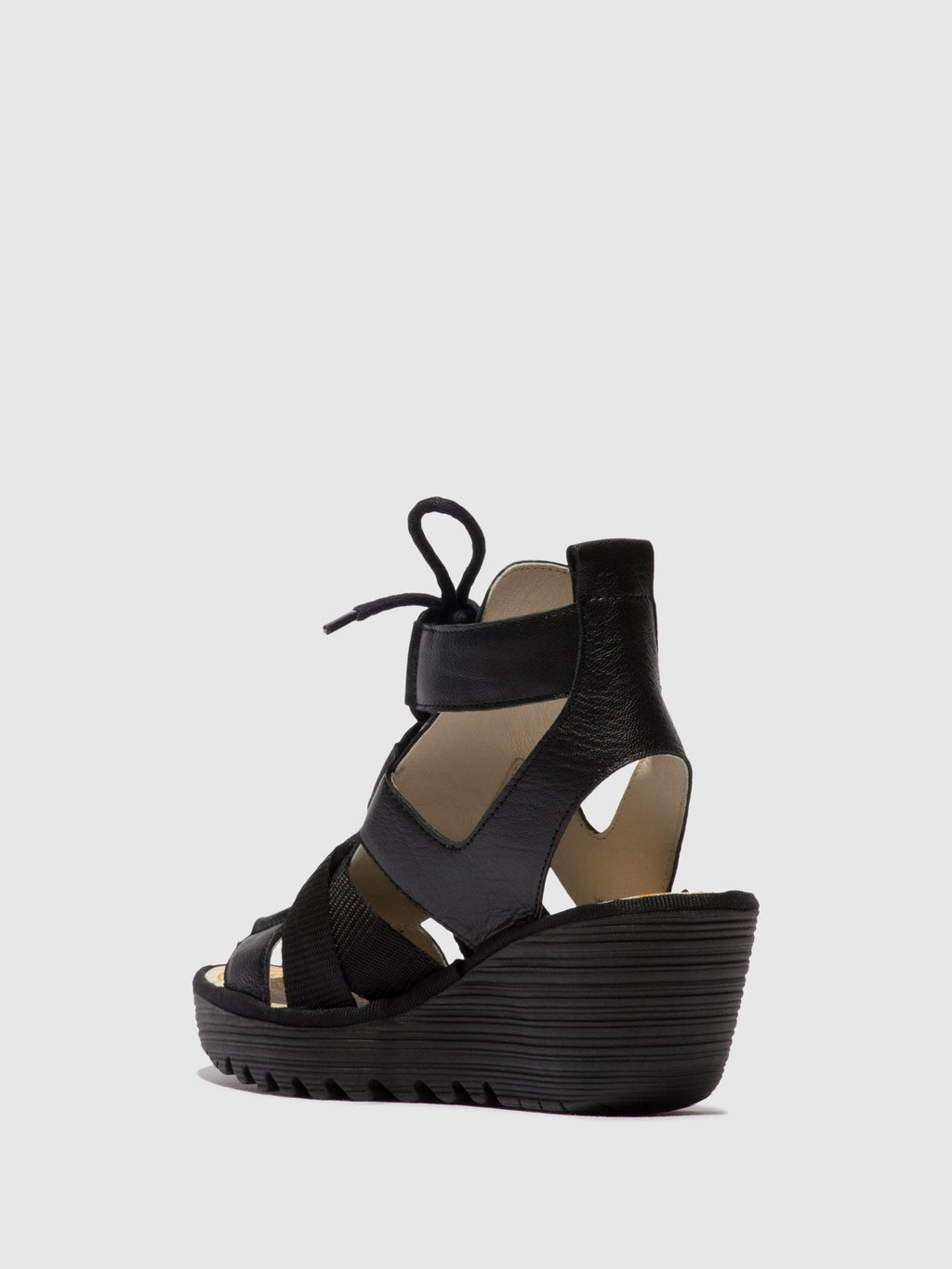 Lace-up Sandals YACA413FLY BLACK